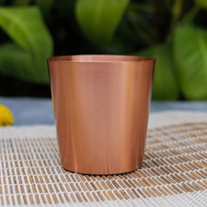 Gobelet en cuivre pur, verre à eau en cuivre fait main, finition mate, gobelet ayurvédique en cuivre - Product Image 1