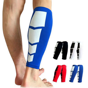 Jambières épaisses ajustables à motif géométrique pour femmes, respirantes, en Spandex et Polyester, imprimé floqué non tissé, pour usage quotidien, bleu et blanc - Product Image 1