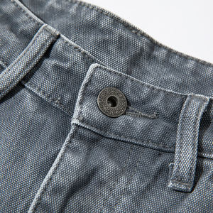 Shorts en jean vintage pour homme, coupe bootcut, taille mi-haute, en denim de coton foncé délavé et vieilli, tissé, personnalisé, style streetwear hiver, ODM - Product Image 5