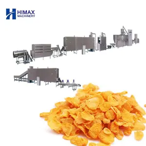 Industrial Oatmeal corn flakes making production machine twin screw corn flakes extruder