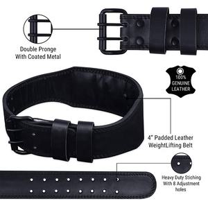 Cinturón de levantamiento de pesas de cuero de ante personalizado de 7mm cinturón de levantamiento de pesas al por mayor cinturón de entrenamiento de fuerza de soporte trasero de 4 pulgadas - Product Image 4