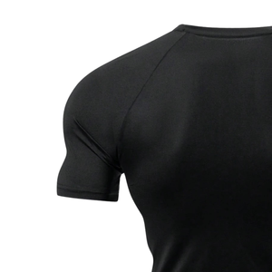 Camiseta Deportiva de Compresión Negra para Hombre, Corte Ajustado, Manga Corta, Secado Rápido, para Entrenamiento, Running, Gimnasio, Fitness, Ropa Deportiva de Alto Rendimiento - Product Image 4