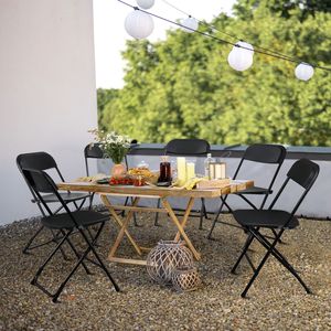 Sedia Pieghevole Classica da Giardino Nera, Set da 10 Pezzi, in Plastica Stampata a Iniezione, Sostituisce 50297272 - Product Image 6