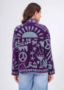 Chaqueta artística bordada para mujer, chaqueta de terciopelo reversible Suzani, artesanía tradicional de lujo, abrigo bohemio para dama - Product Image 4