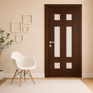 Porte en PVC moderne, imperméable, durable, légère, résistante aux rayures, pour les maisons, les hôtels, les espaces commerciaux, finition de qualité supérieure - Product Image 1