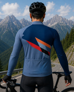 Maillot de Ciclismo de Manga Larga para Hombre, Color Degradado Amarillo y Negro, Sublimado, para Bicicleta de Carretera - Product Image 6