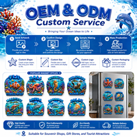 Individueller Ozean-Souvenir Kühlschrankmagnet 3D Harz Meerestier Kühlschrankmagnet Personalisiertes Touristengeschenk