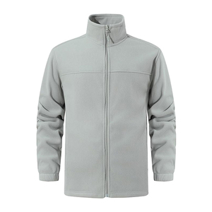 Chaqueta Polar Gris Jaspeado para Hombre, Chaqueta Térmica Antipelusas, Etiqueta Privada Personalizada, Chaqueta Polar Básica de Invierno para Hombre - Product Image 1