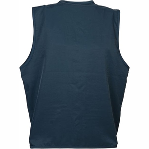 Men's Black Multi-pocket Cargo Vest V-neck Zipper Closure Casual Outdoor Wear 6-Pocket Design Solid Color Polyester Fabric - Product Image 4