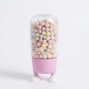 Cheap Price Candy <b>Jar</b> Cute Cartoon Shape PET Clear <b>Plastic</b> Snack Container <b>with</b> Colored <b>Lid</b> for Gummy Cake Candy Vietnam Factory - Product Image 2