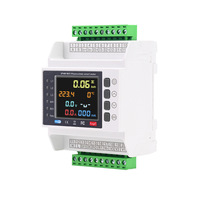 Din Rail 3 fase nirkabel, pengukur energi kelebihan arus sekunder empat kawat