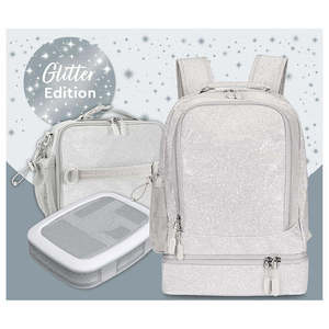 Mochila Deportiva Casual de Microfibra Blanca con Múltiples Bolsillos y Compartimento con Cierre, Capacidad de 30-40L - Product Image 2
