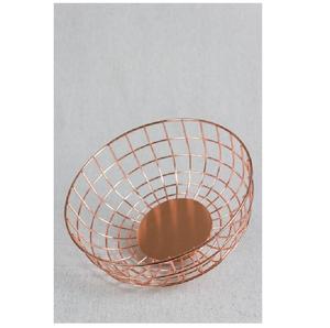 Cesta Redonda de Metal con Acabado en Oro Rosa y Estructura de Ventilación Abierta que Mantiene los Frutos Frescos por Más Tiempo sin que se Dañen Rápidamente - Product Image 1