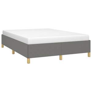 Base de Cama Rectangular Queen Gris Oscuro Tapizada en Poliéster, Elegante y Cómoda - Product Image 3