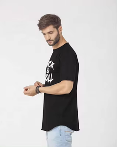 Camisetas de Hombre al por Mayor, Nuevo Diseño, Transpirables, Estilo Urbano, Elásticas, Personalizadas con Estampado Puff, Corte Ajustado, de Algodón - Product Image 3