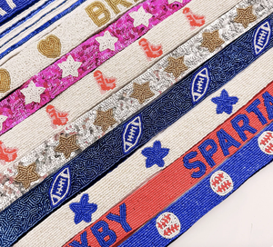 Handmade Beaded <b>Belt</b> Strap with <b>Sequins</b> Customizable Decorative for Handbags & Clutches - Product Image 4
