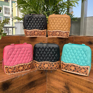 2025 New Wholesale Luxury Ladies Quilted Leather Handbags Hand Tooled Genuine Leather Shoulder Bag Diamond Lattice Crossbody Bag - Product Image 4