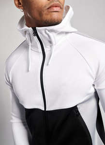 Ensemble de survêtement pour homme en molleton technique bleu ciel, coupe ajustée, jogging et sweat à capuche, avec option de logo personnalisé, vêtements de sport haut de gamme pour homme - Product Image 3