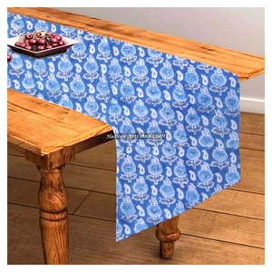 Best Price On Traditional Hand Block Printed Floral Table <b>Runner</b> 100% Pure Cotton Fabric On Sale For Wedding Events Home Decor - Product Image 4