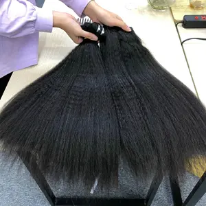 Doublement dessiné de trame de génie de cheveux vierges crus du Vietnam droits crépus