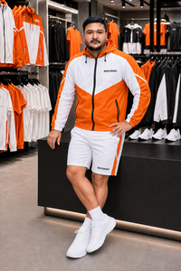 REXFIT SPORTS 2026 Conjunto Deportivo Personalizado al por Mayor para Hombre, Chaqueta Cortavientos de Nailon y Pantalones Cortos, Chándal con Capucha en Bloques de Color para Entrenamiento en el Gimnasio - Product Image 6