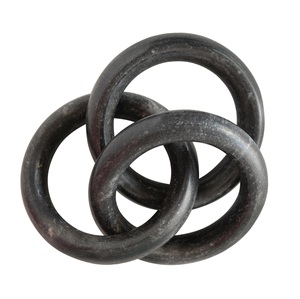 Sculpture de luxe en résine multicolore à maillons de chaîne, accent décoratif moderne pour table basse, étagère, décoration intérieure tendance - Product Image 6