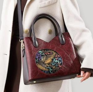 Bolso de mano de PU con estampado de elefantes para mujer, bolso tipo satchel con cremallera, bolso de hombro, bolso de moda para uso diario - Product Image 2