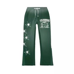 Streetwear Custom Acid <b>Washed</b> Vintage Solid Tracksuit Boys Distressed Patchwork Hoodie Sweatpants Set 100% Cotton - Product Image 4