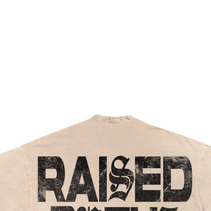 Raised Street <b>Slogan</b> <b>Men's</b> Regular Fit Short Sleeve 100% Cotton <b>T</b>-<b>Shirt</b> Turtleneck Jersey Eco-Friendly Breathable Front Printed - Product Image 4