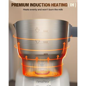 Montalatte e vaporizzatore elettrico automatico 6 in 1 da 16,9 Oz. Scaldabiberon Bianco Magazzino FBA - Product Image 2