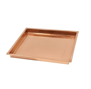 Plateau de service en cuivre moderne et simple pour la restauration, l'hôtellerie et le rangement domestique – Meilleur emballage - Product Image 4