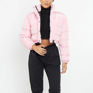 Stylish Women's Long Sleeve Breathable Eco-Friendly Puffer Jacket Custom Made Zip Streetwear Knitted Hip Hop Fashion - Product Image 2