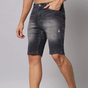 Jeans <b>Shorts</b> For <b>Men</b> Stylish Casual Summer Wear Comfortable Durable Everyday Outfit Trendy Street Style Fashion Look - Product Image 4