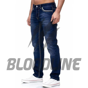 Jeans Blancos para Hombre Bloodline, Corte Slim Fit, Cintura Media, Algodón, Estilo Casual de Verano, Jeans para Hombre, Tela Denim de Primera Calidad - Product Image 3