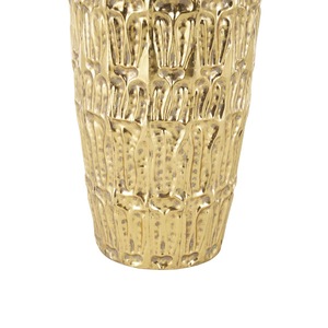 Vase de table haut en métal contemporain, support décoratif pour fleurs, design personnalisé craquelé transparent, intérieur moderne élégant et luxueux - Product Image 6