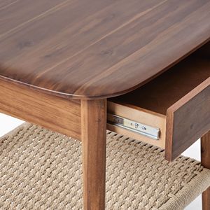 Mesita de Noche de Madera de Teca Sólida de Primera Calidad con Acabado Natural, Muebles de Dormitorio, Fabricante OEM ODM para Exportación - Product Image 5