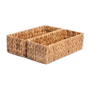 Cesta Organizadora Decorativa de Jacinto de Agua, Hecha a Mano, de Lujo, de Origen Sostenible, Ligera, Ecológica, de Alta Calidad, Venta al Por Mayor - Product Image 2