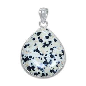 Women's Pendant Natural Dalmatian Jasper Gemstone Stone Pendant Christmas Handmade Jewelry Brass Silver Plated Pendant - Product Image 2