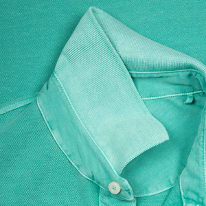 Polo de Manga Corta para Hombre, Color Sólido, Algodón Piqué, Casual, Transpirable, Corte Regular, Verde - Product Image 5