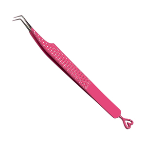 Professional Eyelash Tweezers Precision Smooth Tip Mirror Finish Gradient Design <b>Box</b> Packaging Non Slip Ergonomic Handel Pink - Product Image 3