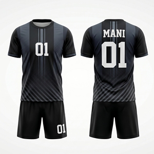 Maillot de football d'équipe à col, prix d'usine, ensemble de maillots de football pour hommes, uniforme de football personnalisé par sublimation - Product Image 5