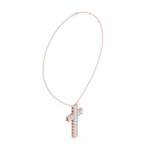 Exquisita joyería Vintage piedras preciosas de cristal completo Cruz colgante fiesta mujeres Cruz clavícula collar - Product Image 6