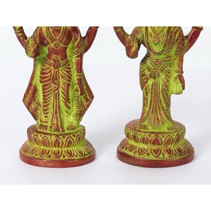 Handmade 8-inch Brass bức tượng của Chúa tể <span class=keywords><strong>Vishnu</strong></span> với nữ thần <span class=keywords><strong>lakshmi</strong></span> tinh tế Ấn Độ điêu khắc - Product Image 3