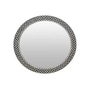 Espejo de Pared Decorativo Arqueado Hecho a Mano con Diseño Geométrico y Marco con Incrustaciones de Hueso para Interiores del Hogar - Product Image 4