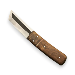 Cuchillo de Cocina Sheepsfoot de Calidad Premium, Hoja de Acero al Carbono, Mango de Madera, Borde Recto, Grosor de 0.6mm, Grado DIY - Product Image 1