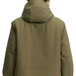 เสื้อโค้ทขนเป็ดผู้ชายแบบมีฮู้ด พิมพ์โลโก้ได้ตามต้องการ ราคาประหยัด - Product Image 4