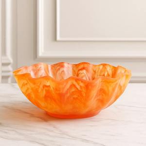 Tazón para Ensalada de Resina Pulida de Primera Calidad, Estilo Clásico de Lujo, Color Marrón con Puntos, para Fiestas, Hogar, Restaurante, Vajilla, Kiswah - Product Image 1