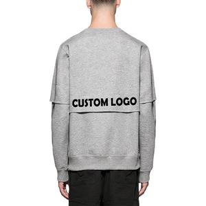 Nouveau sweat à col rond personnalisé 100% coton surdimensionné col rond sweat en éponge française blanc Streetwear luxe col rond à capuche - Product Image 5