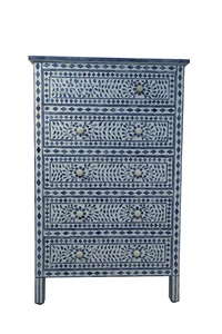 ILAHI's Bone Inlay <b>Drawer</b> Modern Design Agate Detailing <b>Storage</b> Portable Home Furniture - Product Image 4