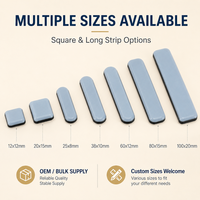 Glissière adhésive longue pour meubles, base de table ou de canapé, en PTFE, 25x100mm
